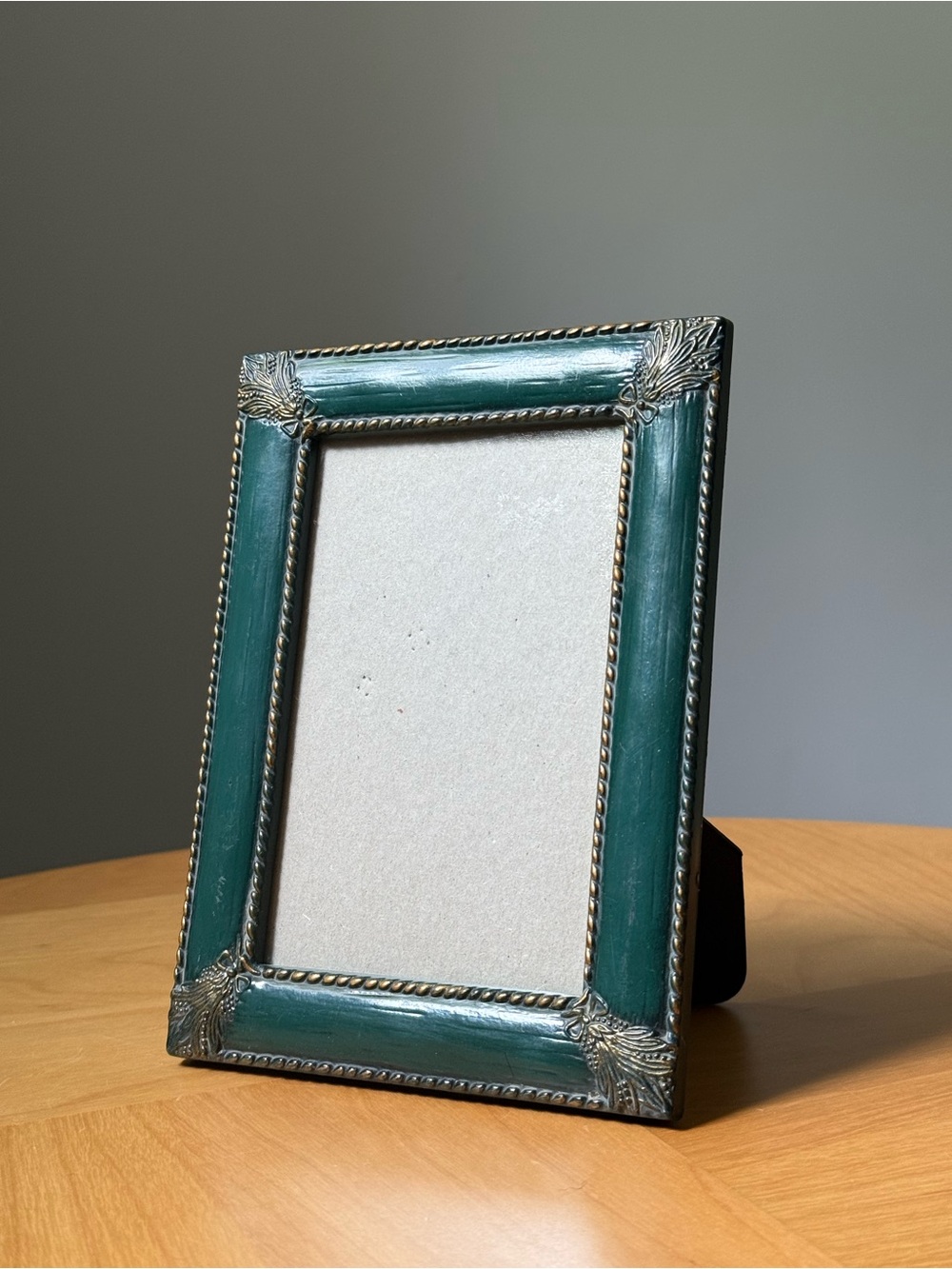 Dark Green Vintage 3.5x6" Photo Picture Frame Wall Hanging Shelf Decor
